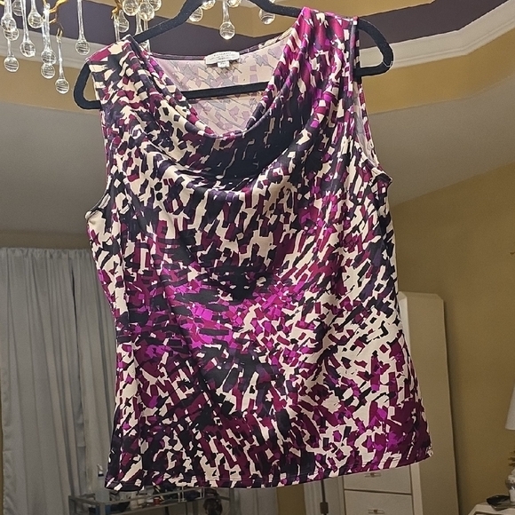 Tahari Women's Blouse Set - Black, Purple, Yellow - Picture 8 of 16